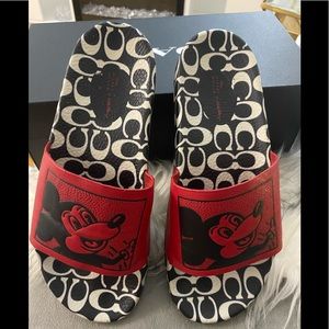 Coach Mickey mousse sandals!